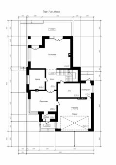 Двухэтажный дом с цоколем